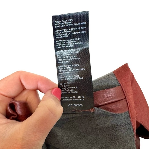 Anthropologie The Somerset Tiered Maxi Skirt: Faux Leather Edition Wine Bordeaux - Picture 11 of 11